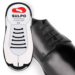 SULPO Schnürsenkel für Schnürhalbschuhe - Ohne Binden - Elastische Silikonschnürsenkel – Schuhsenkel für – Herren Gummischnürsenkel von SULPO