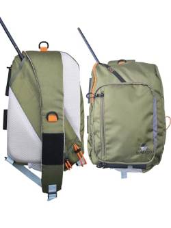 SUMATO Doppelrutenköcher Tenkara Sling Pack – Leichter und bequemer Rutenköcher mit 5 Taschen Aufbewahrung – Unisex, verstellbar, Mehrzweck-Outdoor-Ausrüstung von SUMATO