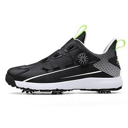 SUMECH Extra Breite Herren-Golfschuhe wasserdichte Golfschuhe Mit Spikes Leichtes Outdoor-Komfortable Casual,A,45 EU von SUMECH