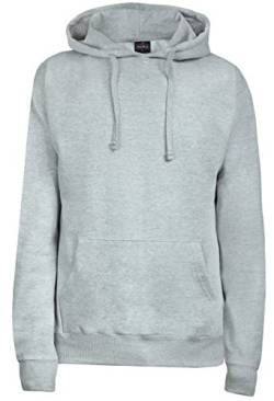 SUMG Kapuzenpullover Hoodie Kapuzen-Sweatshirt 'Basic Hooded Pullover' (L, Grau Meliert) von SUMG