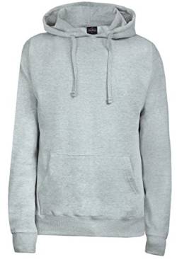 SUMG Kapuzenpullover Hoodie Kapuzen-Sweatshirt 'Basic Hooded Pullover' (XL, Grau Meliert) von SUMG