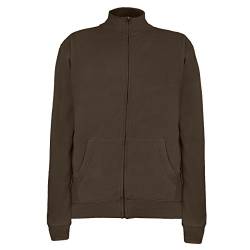 SUMG Zipper Jacke | Sweatjacke | Strickjacke mit Seitentaschen und Stehkragen viele Farben und GrößenNEU (M, Schoko Braun) von SUMG