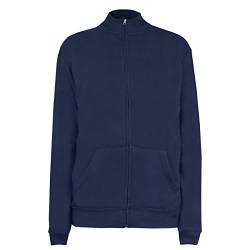 SUMG Zipper Jacke | Sweatjacke | Strickjacke mit Seitentaschen und Stehkragen viele Farben und GrößenNEU (S, Navy Blau) von SUMG