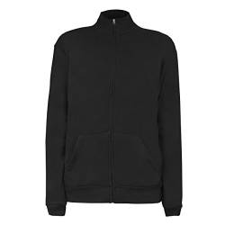 SUMG Zipper Jacke | Sweatjacke | Strickjacke mit Seitentaschen und Stehkragen viele Farben und GrößenNEU (S, Schwarz) von SUMG
