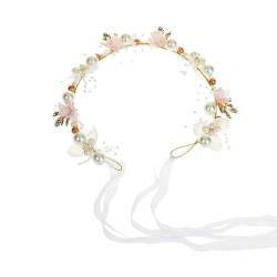 Perlen Haarschmuck Frühlings girlande Mode Böhmische Braut Haarband Blumenkranz Kopfschmuck für Kinder von SUMKTO