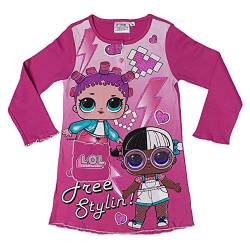 SUN CITY LOL Surprise Nachthemd für Mädchen, langarm, aus Baumwolle 3332, Pink 6 Jahre von SUN CITY