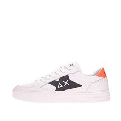 Sneaker Sun68 Skate in pelle bianco/ arancione fluo U23SU16 Z42125 45 von SUN68