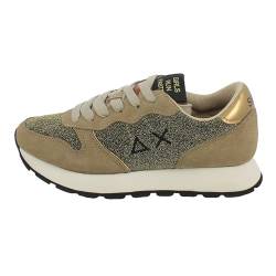 Sneaker running Sun68 Ally Glitter Mesh in suede/ tessuto beige scuro donna D24SU08 Z43204 38 von SUN68