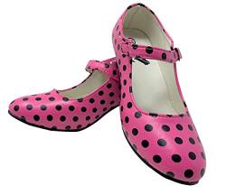 SUNBIRD Flamenco Schuhe Dance Sevillanas Mädchen Damen, pink/Punkte, 34 EU von SUNBIRD