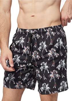 SUNDEK Funky Palm BD 0043F (M665BDRT43F) Black, Boxershorts Mare, Herren, Schwarz , L von SUNDEK