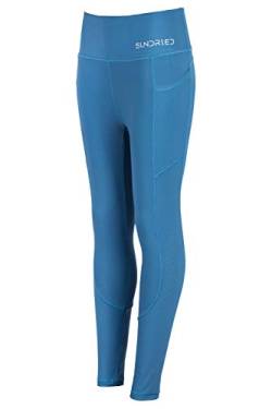 SUNDRIED Damen Sport Leggings Gym Laufhose mit Taschen (Blau, XS) von SUNDRIED