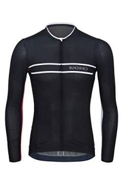 SUNDRIED Herren -Langarmprofi -Zyklus -Jersey Road Bike Cycling Top MTB -Hemd für Männer (schwarzer XS) von SUNDRIED