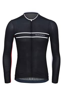 SUNDRIED Herren -Langarmprofi -Zyklus -Jersey Roadbike Radfahren Top MTB -Hemd für Männer (schwarz L) von SUNDRIED