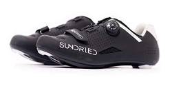 Sundried Herren Pro Rennradschuhe zur Verwendung mit Stollen MTB, Spin Cycle, Indoor Riding Road Cycling, Schwarz , 46 EU von SUNDRIED