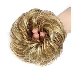 Haarteil Haargummi Brasilianisches Echthaar Messy Bun Chignon Extension Fluffy Bun Hair Scrunchies Extension Curly Wellig Messy Remy Echthaar Extensions Chignon for Frauen Haarteil Hochsteckfrisuren / von SUNESA