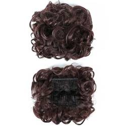 Haarteil Haargummi Messy Bun Scrunchie Haarteil Synthetische Hochsteckfrisur Curly Hair Bun Extension Comb Clips in Hair Extension Chignon Dish Tray Pferdeschwanz-Haarteile for Frauen Haarteil Hochste von SUNESA