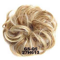 Haarteile Haarknoten 1 STÜCKE Chaotisch Haarknoten Haargummis Verlängerung Lockig Gewellt Chaotisch Synthetisch Zerzaust Hochsteckfrisur Chignon Haarteil for Frauen Mädchen Brötchen Haare (Color : 27 von SUNESA