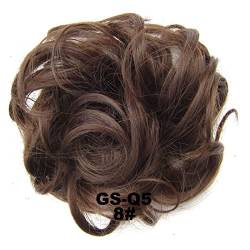 Haarteile Haarknoten 1 STÜCKE Chaotisch Haarknoten Haargummis Verlängerung Lockig Gewellt Chaotisch Synthetisch Zerzaust Hochsteckfrisur Chignon Haarteil for Frauen Mädchen Brötchen Haare (Color : 8 von SUNESA