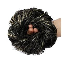 Haarteile Haarknoten Brasilianisches Echthaar Messy Bun Chignon Extension Fluffy Bun Hair Scrunchies Extension Curly Wellig Messy Remy Echthaar Extensions Chignon for Frauen Brötchen Haare (Color : P von SUNESA