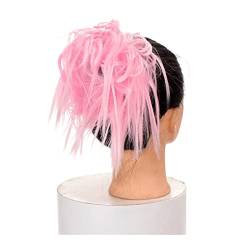 Haarteile Haarknoten Messy Bun Haarteil Haarverlängerung mit elastischem Band Tousled Updo Wavy Bun Extensions Synthetische Haarverlängerungen Chignons Haarteil for Frauen Brötchen Haare (Color : 002 von SUNESA