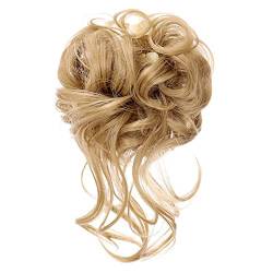 Haarteile Synthetisches unordentliches Haarknoten-Zubehör for Frauen Scrunchie Clip-on Hair Chignon Extensions Fashion Bun Haarteil Haargummi (Color : Natural Color) von SUNESA