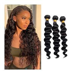 Haarverlängerung Loose Deep Wave Bündel Brasilianische jungfräuliche Remy Haar Lose Deep Wave 3 Bündel menschliches Haar Bündel weben Haare menschliche Bündel natürliche Farbe Haarbündel | Braiding Ha von SUNESA