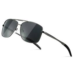 SUNGAIT Polarisierten Sonnenbrillen Mann Durable Metallrahmen für Angeln Driving Golf (Gunmetal Frame/Grau Lens) Metallrahmen -SGT925 QKHUK von SUNGAIT