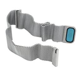 SUNGOOYUE Smartwatch-Armband, Weiches Smartwatch-Armband, Ersatz, Starke Magnete, Edelstahl, Verschleißfest, Atmungsaktiv, 18 Mm, Einfach zu Installierende Aktive Sweatshirts (SILVER) von SUNGOOYUE