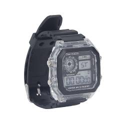 SUNGOOYUE wasserdichte Digitale Armbanduhr mit Leuchtendem Alarm, 12/24-Stunden-Funktion, Sportuhr für den Außenbereich (Transparent) von SUNGOOYUE