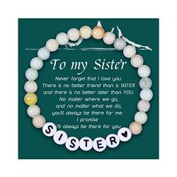 SUNSH Geschenke für Schwestern Naturstein Armbänder für Schwestern Stilvolle und kreative Geburtstagsgeschenke für Frauen von SUNSH
