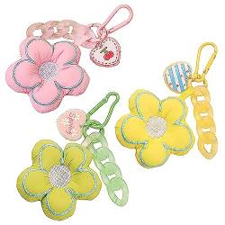 SUNSK Schlüsselanhänger Süße Blume Schlüsselbund Schlüsselanhänger für Frauen Schlüsselanhänger Blume Damen Charm-Anhänger Auto Schlüsselanhänger Auto Keychain Cute Geschenk für Mädchen von SUNSK