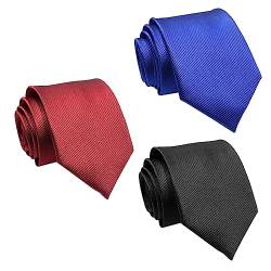 SUNTRADE Männer Krawatten, klassische Business formale Krawatten,3 PCS (A) von SUNTRADE
