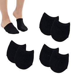 SUNTRADE Zehensocken, atmungsaktiv, bunte Halbsocken für Frauen, 3 Paar (schwarz und weiß), Schwarz , L von SUNTRADE