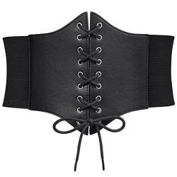 SUOSDEY Damen Korsett Gürtel Vintage Elastischer Breiter Waspie Taillengürtel XS-XXXL 7 Größe Halloween Punk Tägliches Tragen von SUOSDEY