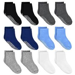 SUOSDEY Stoppersocken Kinder 12 Paar Rutschfeste Socken Baumwolle Antirutschsocken Kinder ABS Rutschfeste Socken für 1-3 Jahre von SUOSDEY