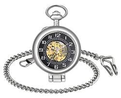 SUPBRO Damen Herren Taschenuhr Analog Mechanische Kettenuhr Uhr Pocket Watch mit Halskette Pullover Kette Stahl von SUPBRO