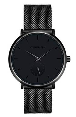 SUPBRO Herren Uhr Männer Edelstahl Wasserdicht minimalistische Armbanduhr Analog Zifferblatt Business Uhr Ultra Dünne von SUPBRO