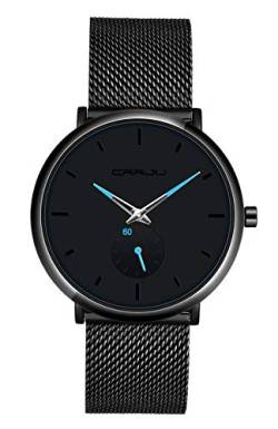 SUPBRO Herren Uhr Männer Edelstahl Wasserdicht minimalistische Armbanduhr Analog Zifferblatt Business Uhr Ultra Dünne von SUPBRO