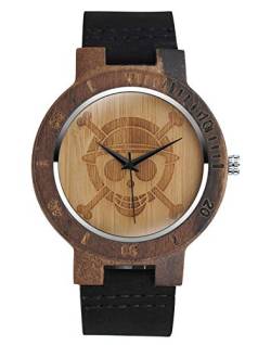 SUPBRO Herren Uhren Holzuhr Holz Armbanduhr Klassik Analoge Quarzwerk Uhren Unisex Unendlichkeit Leder Armband Damen von SUPBRO
