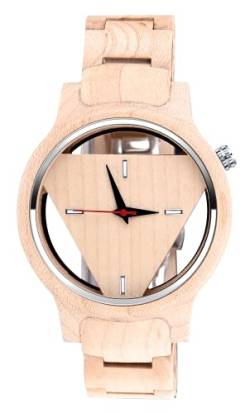 SUPBRO Holzuhren Herren Uhren Holz-Armbanduhr Natur Hölzerne Uhr für Männer Analog Armbanduhr Holzuhr Quarzwerk mit Holzarmband von SUPBRO