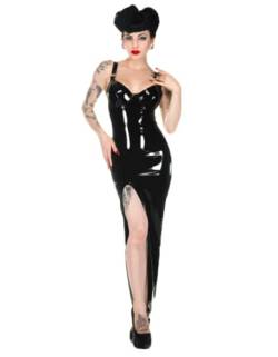 SUPERCH Naturlatex Kleidung Latexkleid Abendkleid Langes Kleid Vorderer Schlitz Handgefertigte Anpassung von SUPERCH