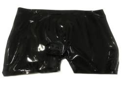 SUPERCH Transparenter Latex-Boxershorts für sexy Herren mit Kondom-Gummiunterwäsche von SUPERCH