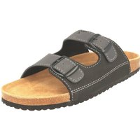 SUPERSOFT 174-001 Herren Komfort Sandalen Lederfußbett 2er Schnalle Pantolette von SUPERSOFT