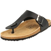 SUPERSOFT 174-066 Herren Pantolette Sandalen Hausschuhe Lederfußbett Zehentrenner gepolstert, verstellbar von SUPERSOFT