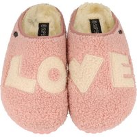 SUPERSOFT Damen Schuhe 522-476 Hausschuhe gefüttert "Love" Rosa Hausschuh von SUPERSOFT