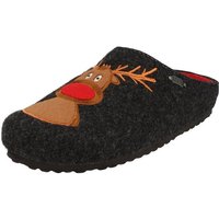 SUPERSOFT Damen warme Clogs 522-512 Pantoffeln Rentierdesign Hausschuh gepolstert von SUPERSOFT