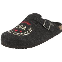 SUPERSOFT Herren Schuhe 511-077 "Bester Opa" Clogs Filz Hausschuh gepolstert, Schnalle von SUPERSOFT