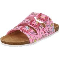 SUPERSOFT Mädchen Komfort Lederfußbett 474-195 Rose Prinzessinmotive Pantolette verstellbar von SUPERSOFT