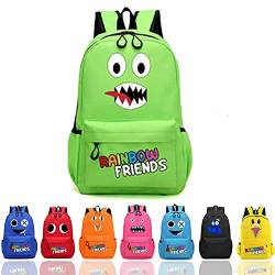 Rainbow Friends Rucksack, Rainbow Friends Schultasche, Rainbow Friends School Bag, Anime Cartoon Schoolbag, Große Kapazität, Wasserdichter, Casual von SUPPAS