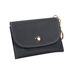 SUPTTING Einfarbige Mini Slim Klein Leder Damen Geldbörse mit Magnetischer Kurzer Druckknopf Portemonnaie Wallet von SUPTTING